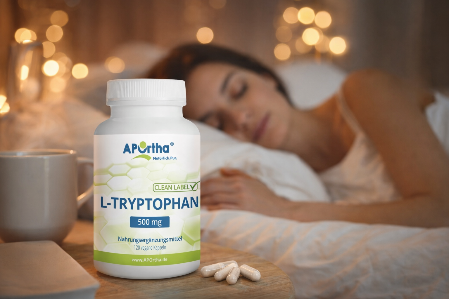 Aportha L-Tryptophan 500 mg, 120 kapslí
