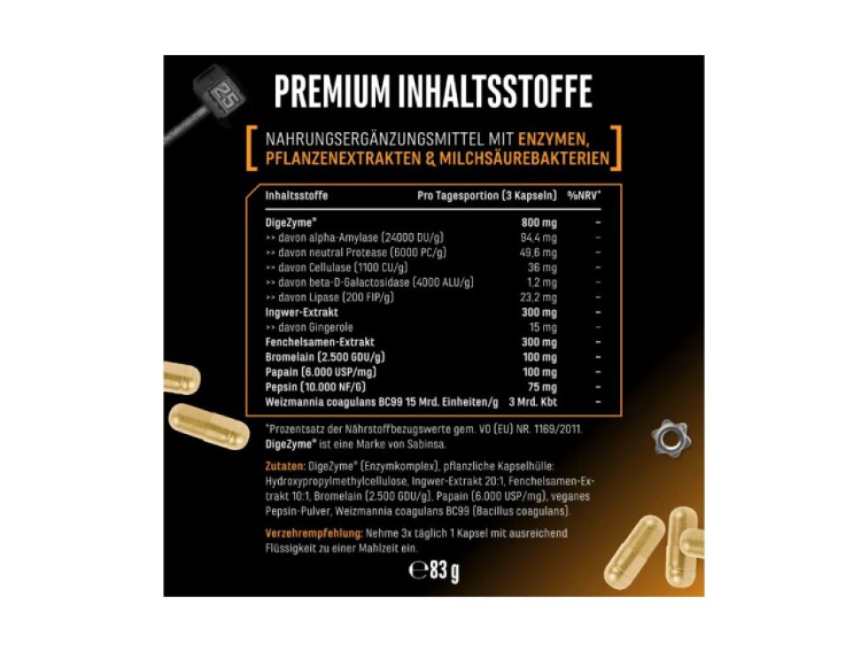 GEN Premium Enzyme Complex, 120 kapslí