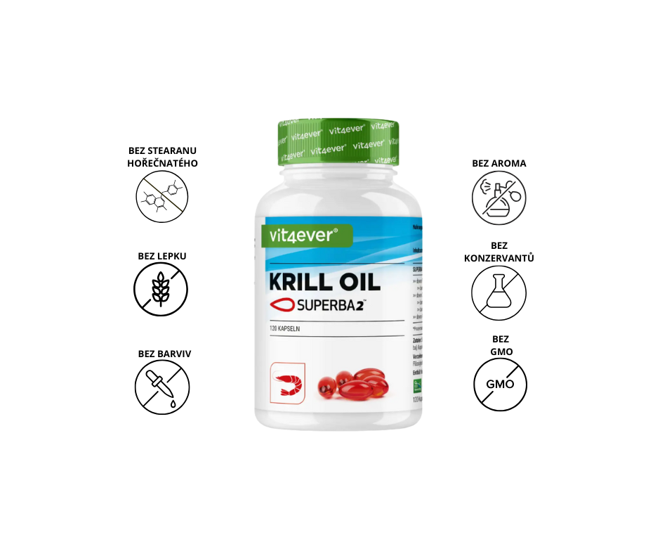 Vit4ever Krill Oil Superba2, 120 gelových kapslí