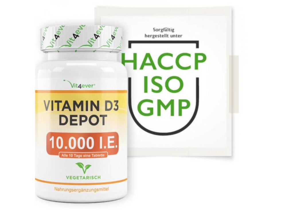 Vit4ever Vitamin D3 Depot 10 000 IU (250 mcg), 365 tablet