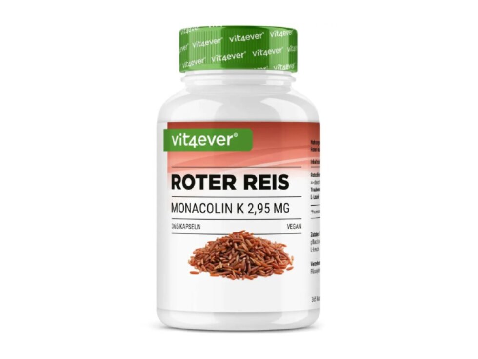 Vit4ever Extrakt z červenej ryže - 2,95 mg monakolínu K, 365 kapsúl