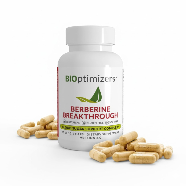 BiOptimizers Berberine Breakthrough – berberin komplex pro podporu zdravé hladiny cukru a metabolismu (60 kapslí)