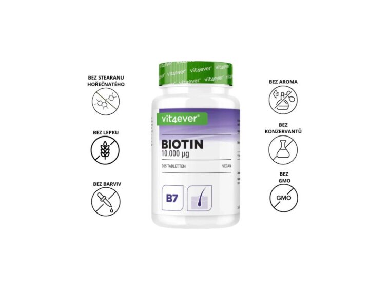 Vit4ever Biotin - 10 000 mcg, 365 tablet