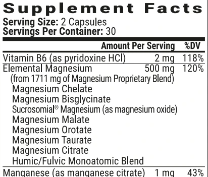 BiOptimizers Magnesium Breakthrough - komplex 7 foriem horčíka pre energiu, spánok a rovnováhu (60 kapsúl)