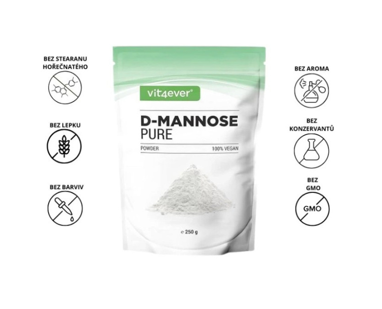Vit4ever D-Mannose - Manóza prášek, 250 g