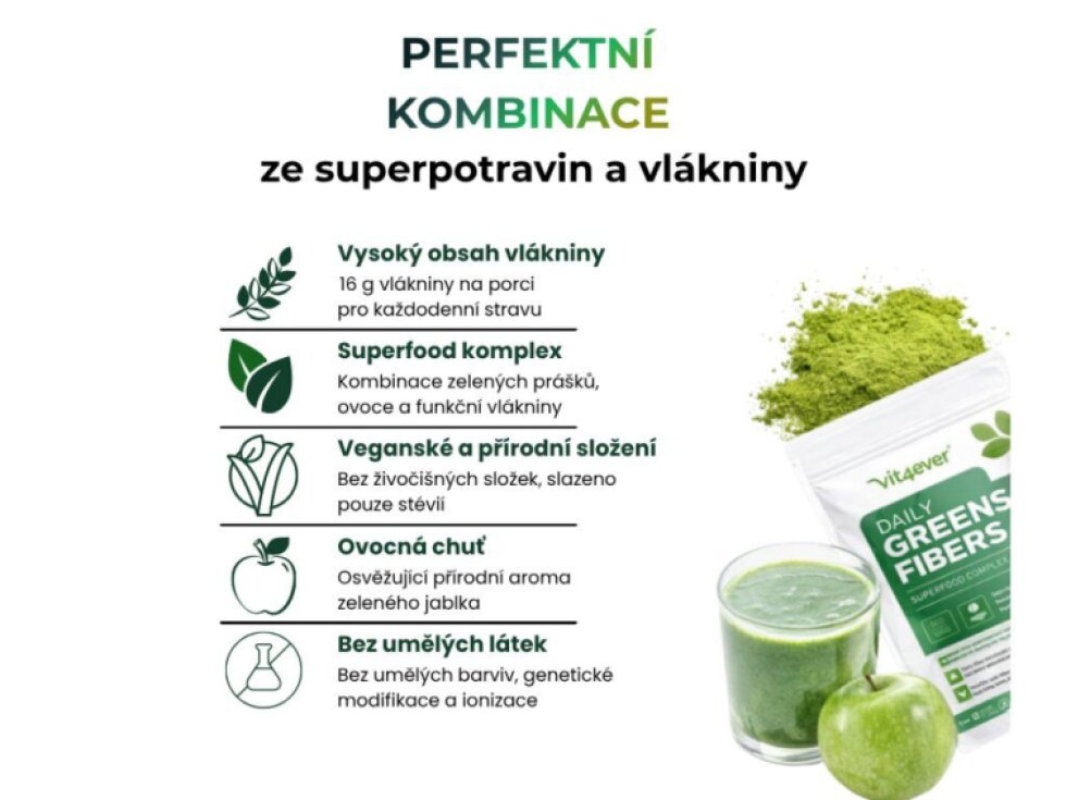 Vit4ever Daily Greens & Fibers, 600 g
