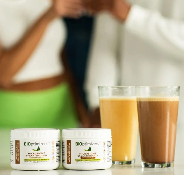 BiOptimizers Microbiome Breakthrough Chocolate – komplex pro obnovu střevní bariéry a imunitní rovnováhy (150 g)
