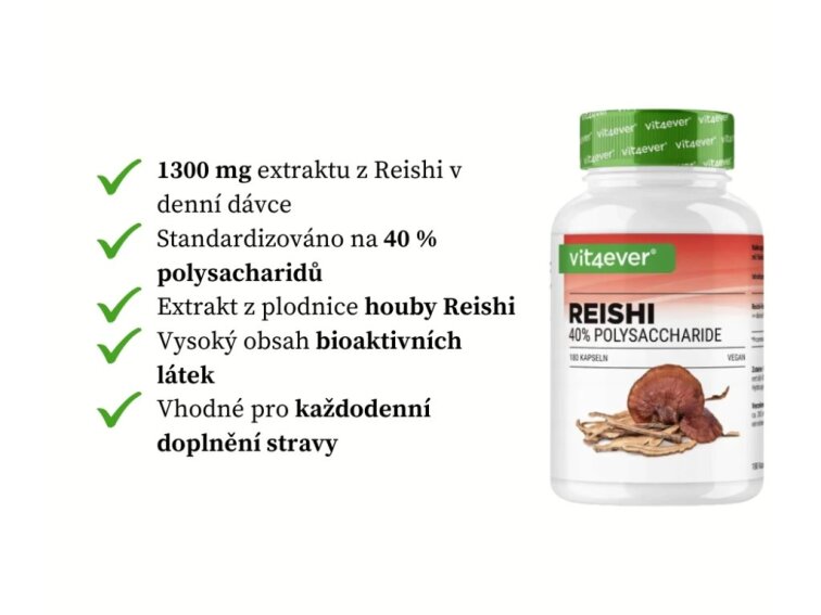 Vit4ever Reishi Intenso extrakt, 650 mg, 270 kapslí