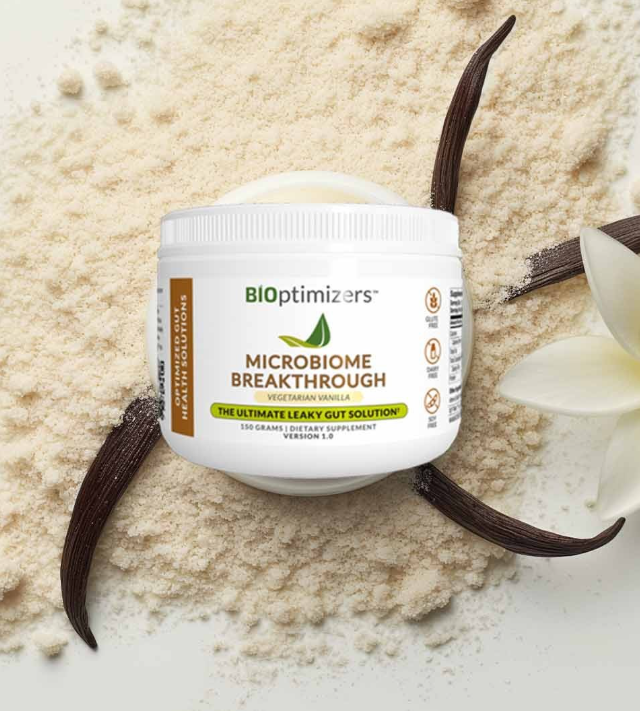 BiOptimizers Microbiome Breakthrough Vanilla - komplex pre zdravie čriev a rovnováhu mikrobiómu (150 g)