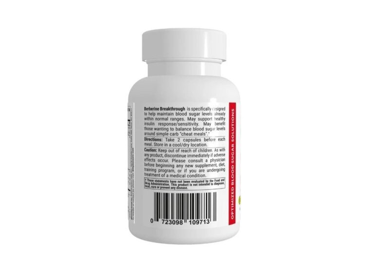 BiOptimizers Berberine Breakthrough – berberin komplex pro podporu zdravé hladiny cukru a metabolismu (60 kapslí)