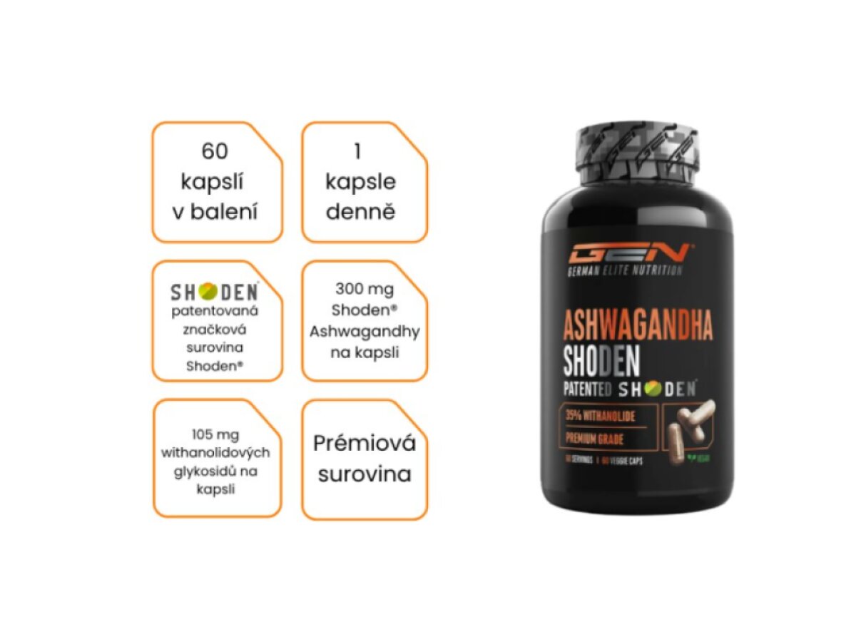 GEN Ashwagandha Shoden - 60 kapslí