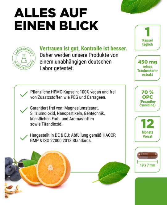 Vit4ever OPC extrakt z hroznových jadierok s vitamínom C, 365 kapsúl