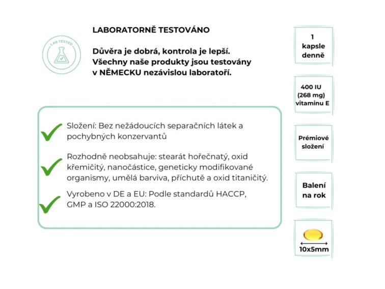Vit4ever Vitamin E 400 IU - 365 gelových kapslí