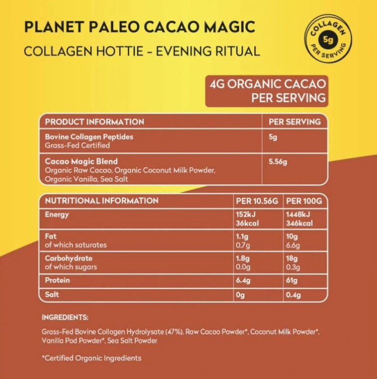 PLANET PALEO Cacao Magic - Kolagenový nápoj horká čokoláda 264 g