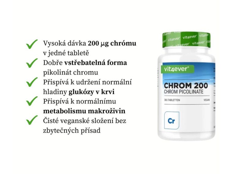 Vit4ever Chrom 200 mcg, 365 tablet