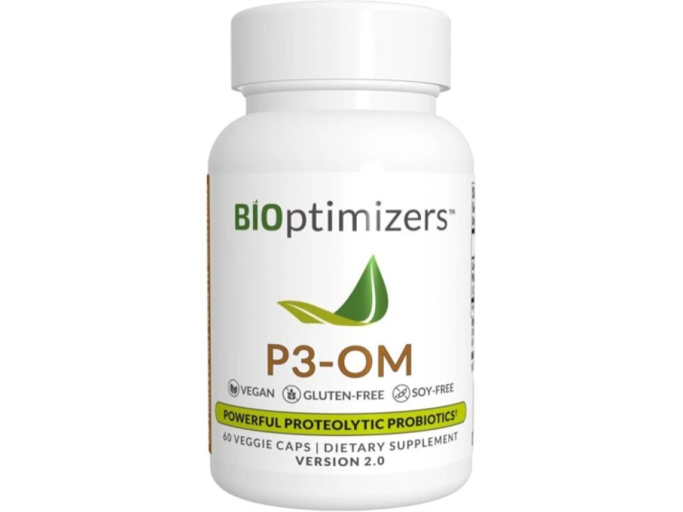 BiOptimizers P3-OM – probioticko-prebiotický komplex pro zdravé trávení a střevní rovnováhu (60 kapslí)