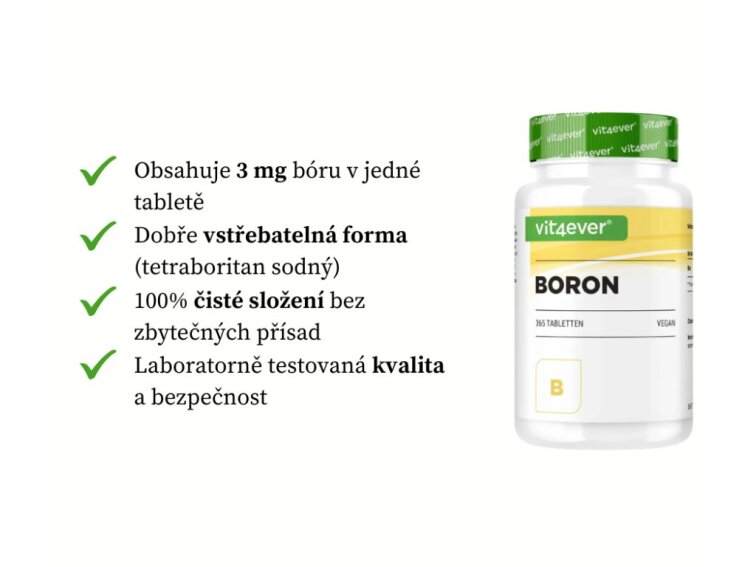 Vit4ever Boron 3 mg, Bór 365 tablet