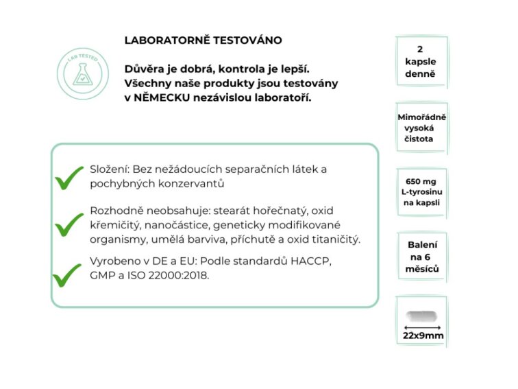 Vit4ever L-Tyrosin, 365 kapslí