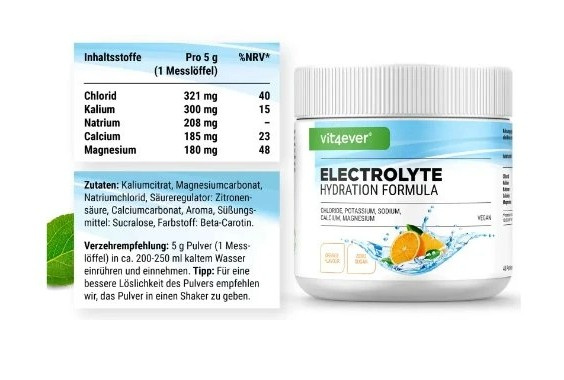 Vit4ever Electrolyte Komplex - Elektrolyt komplex s příchutí pomeranče