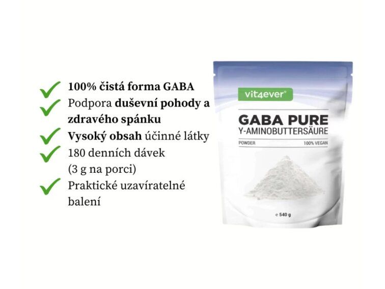 Vit4ever Gaba Pure, 100% kyselina gama - aminomáselná, 540 g