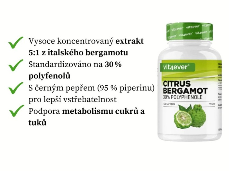 Vit4ever Citrus Bergamot, 120 kapslí