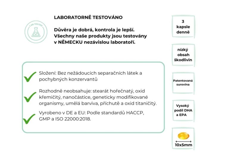 Vit4ever Algae Oil Omega 3, 100% rostlinný a veganský olej z řas