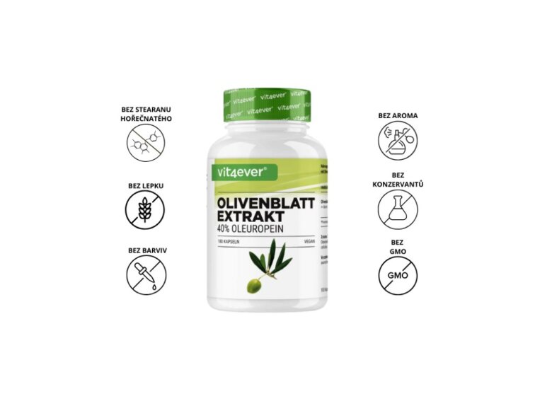 Vit4ever Olivový extrakt - 650 mg, 180 kapslí