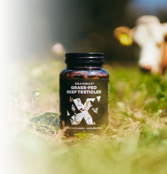 BrainMax Grass-Fed Beef testicles, hovězí varlata, 240 kapslí