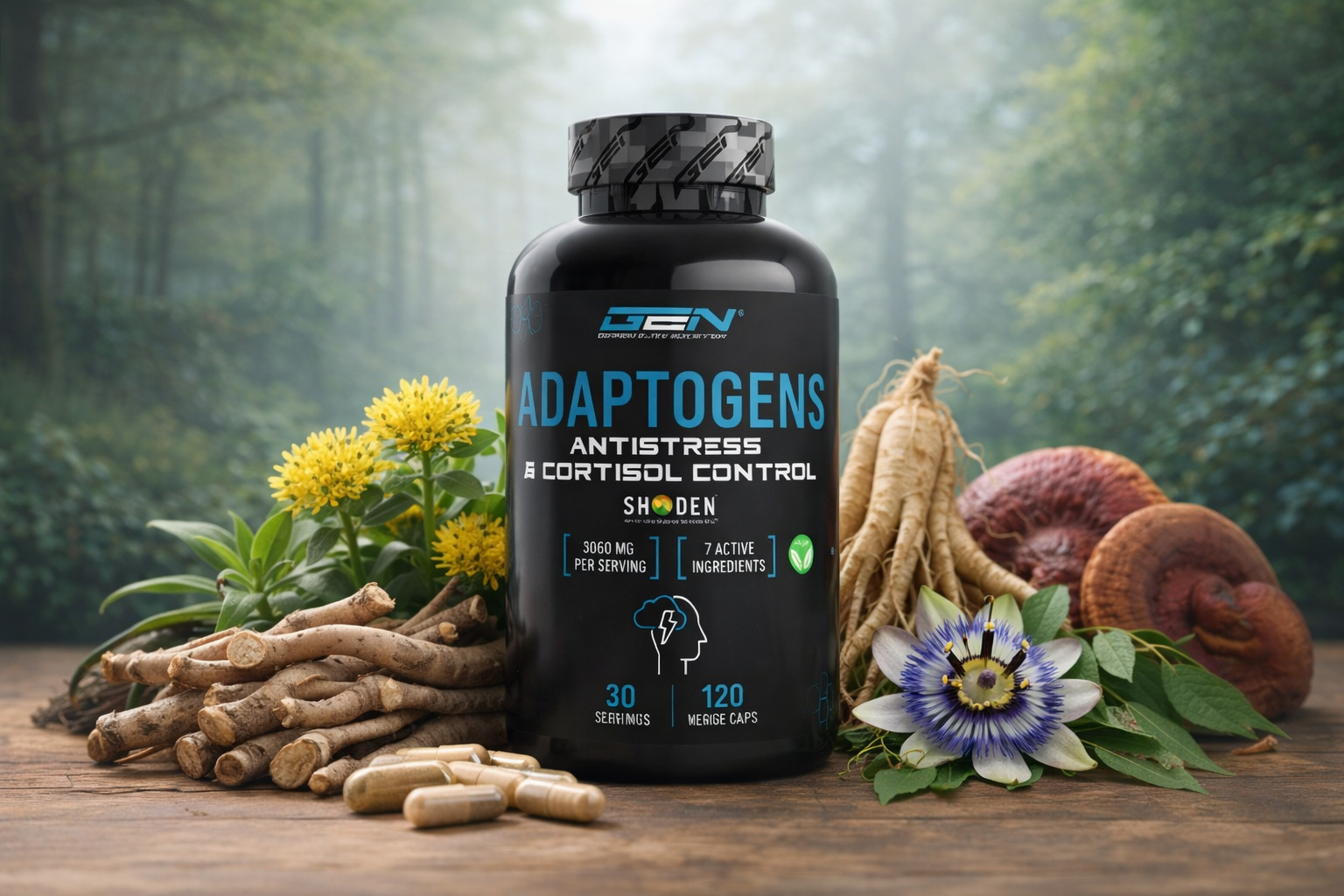 GEN Adaptogen komplex - Antistress control, 120 kapslí