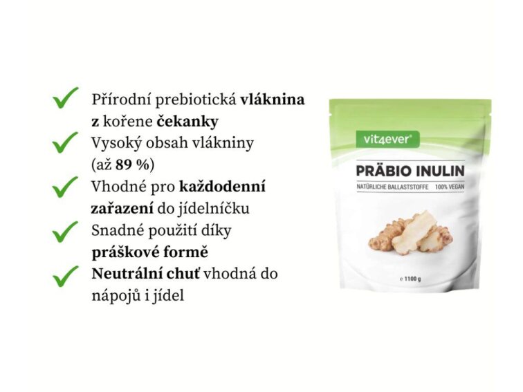 Vit4ever Prebio Inulin - Prebiotikum 1100 g