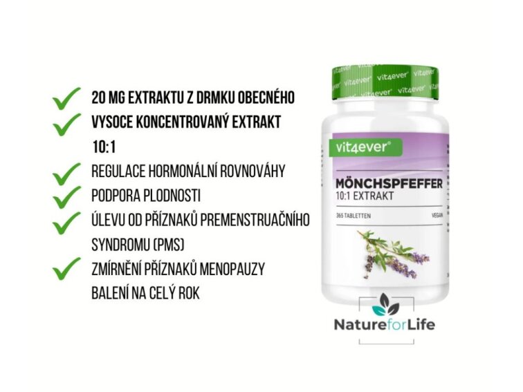 Vit4ever Drmek obyčajný – extrakt 10:1, 365 tabliet