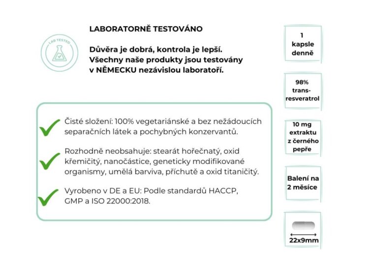 Vit4ever Resveratrol 500 mg, 60 kapslí