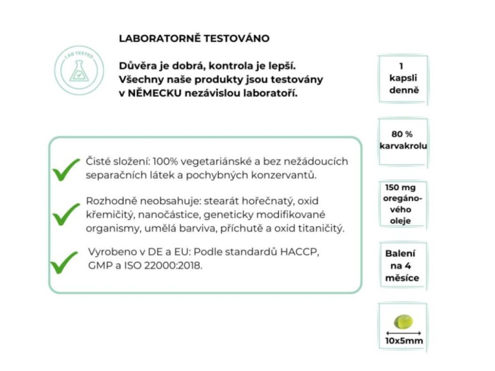 Vit4ever Oreganový olej v kapsuliach - 80% karvakrol