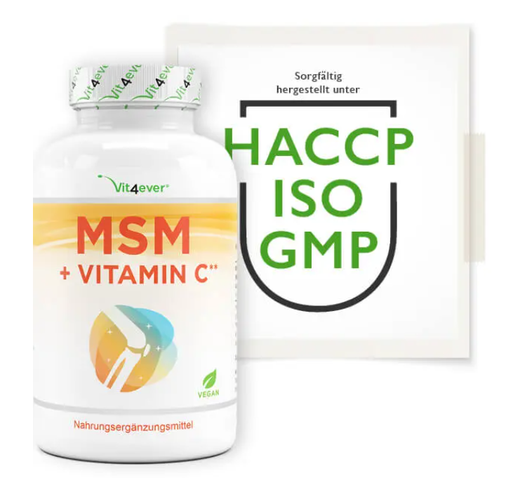 Vit4ever MSM + vitamín C, 1000 mg, 365 tablet