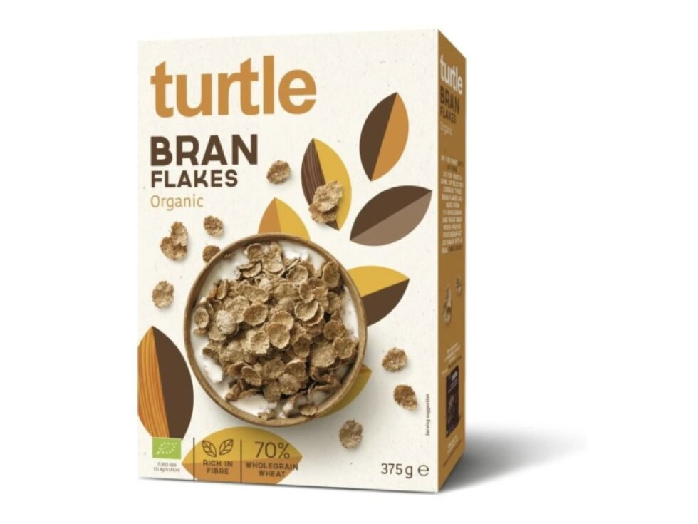 Turtle Celozrnné pšeničné vločky s otrubami 375 g