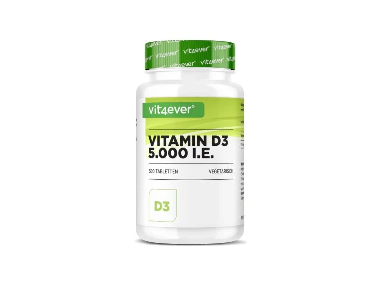 Vit4ever Vitamin D3 Depot 5000 IU (125 mcg), 500 tablet