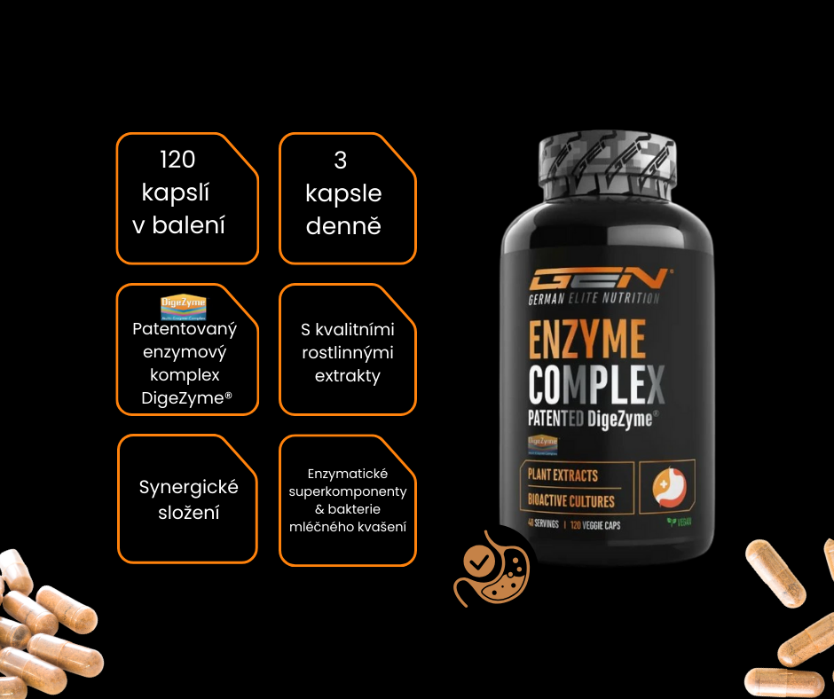 GEN Premium Enzyme Complex, 120 kapslí