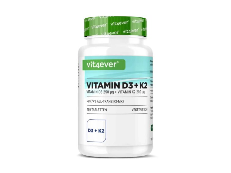 Vit4ever Vitamin D3 10 000 IU (250 mcg) + Vitamin K2 (200 mcg), 180 tablet