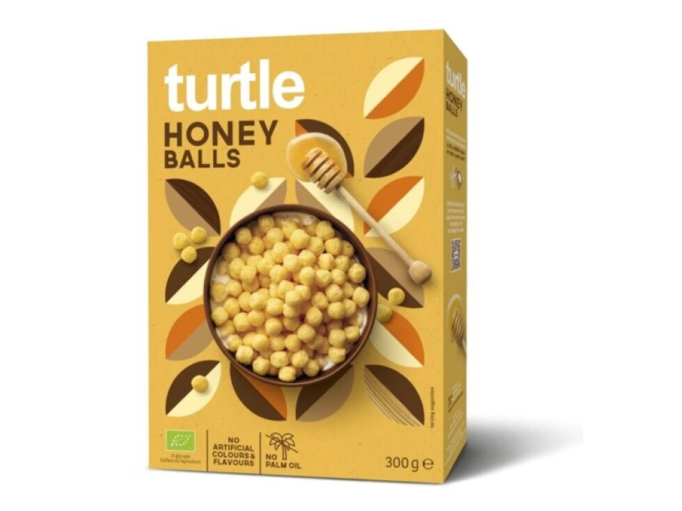 Turtle Medové kuličky z celozrnné kukuřičné mouky 300g