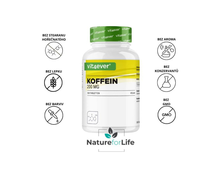 Vit4ever Kofeín XXL 200 mg - 500 tabliet