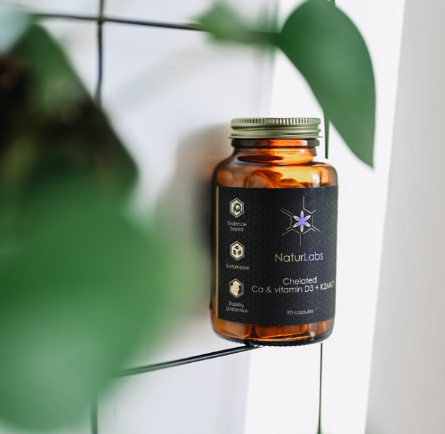Naturlabs Vápník chelátový + D3 + K2, 90 kapslí