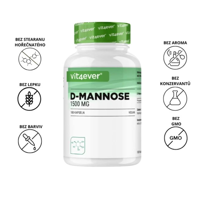 Vit4ever D-mannose - Manóza, 180 kapslí