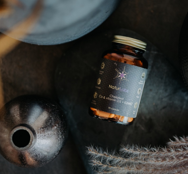 Naturlabs Vápník chelátový + D3 + K2, 90 kapslí