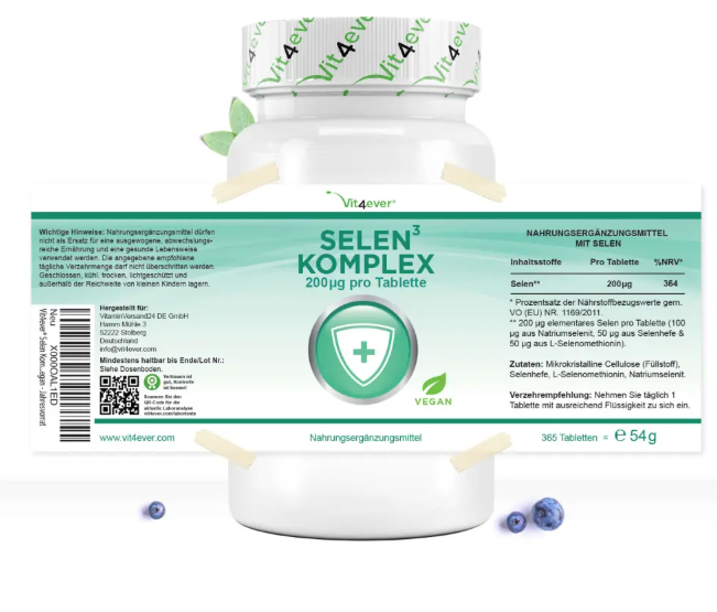 Vit4ever Selen Komplex, 200 µg, 365 tablet