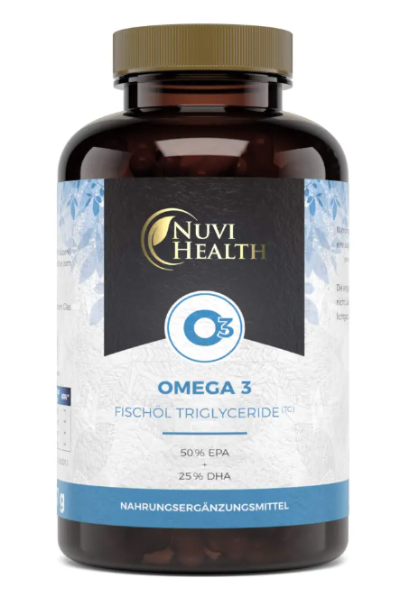 Nuvi Health Omega 3, EPA 500mg + DHA 250mg, 240 kapslí