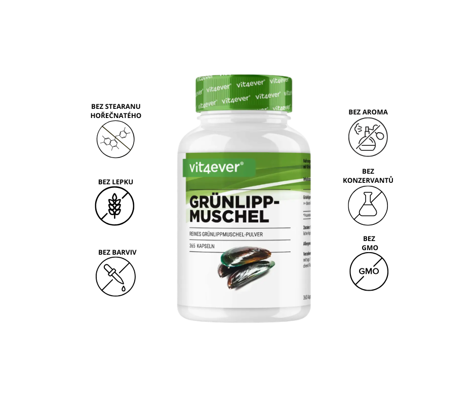 Vit4ever Slávka zelenoústá 1800 mg, 365 kapslí