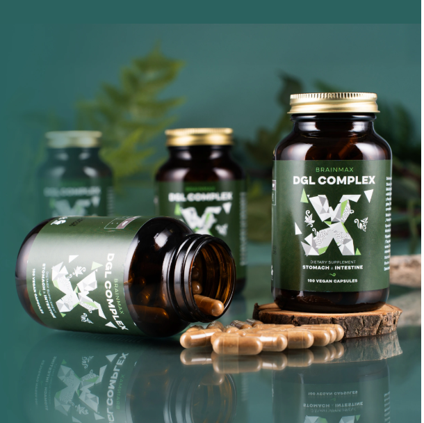 BrainMax DGL Complex (Deglycyrrhizinovaná lékořice), 100 rostlinných kapslí