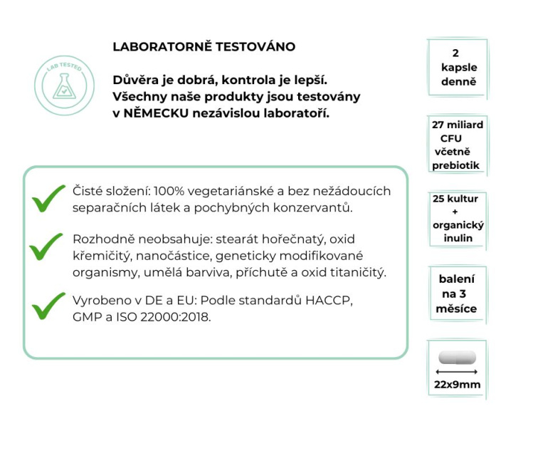 Vit4ever Probio 25 complex, probiotika 27 miliard střevních bakterií, 180 kapslí