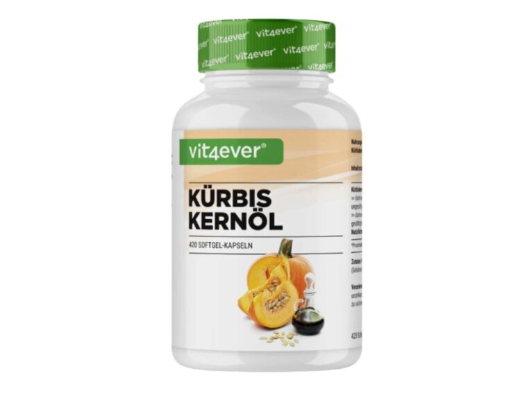 Vit4ever Dýňový olej, 420 gelových kapslí