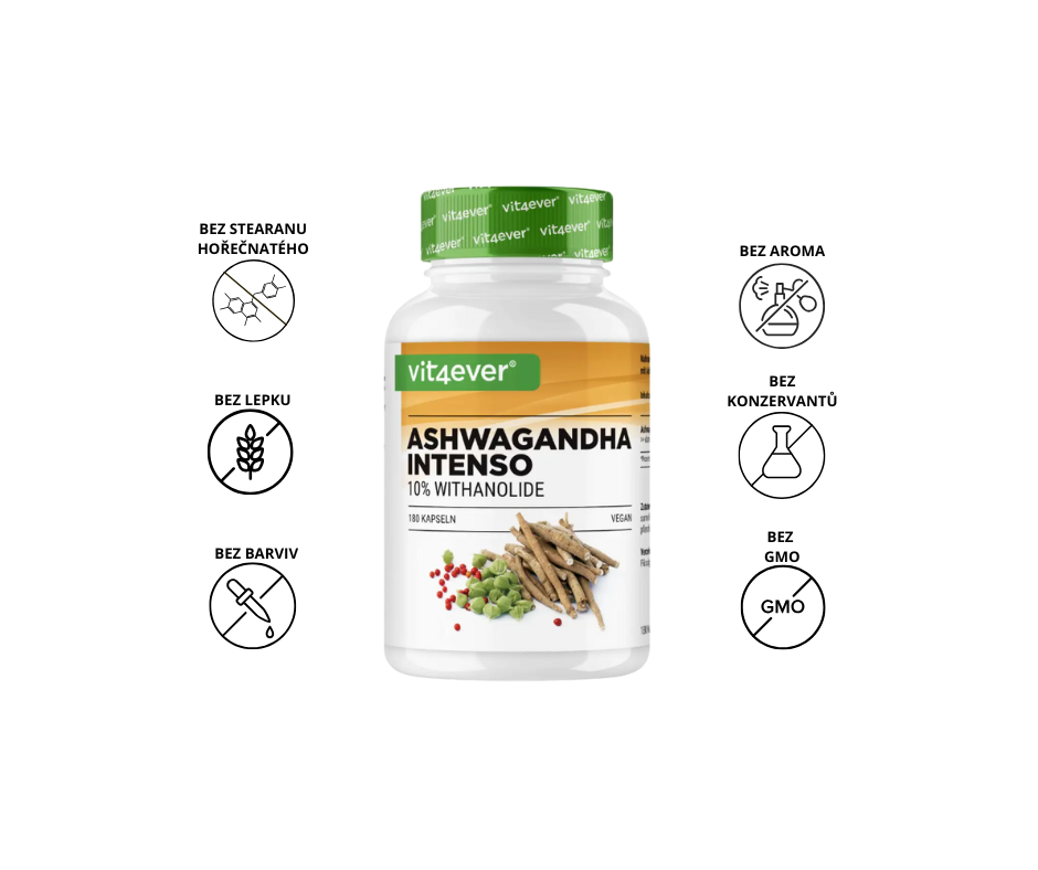 Vit4ever Ashwagandha Intenso, 180 kapslí